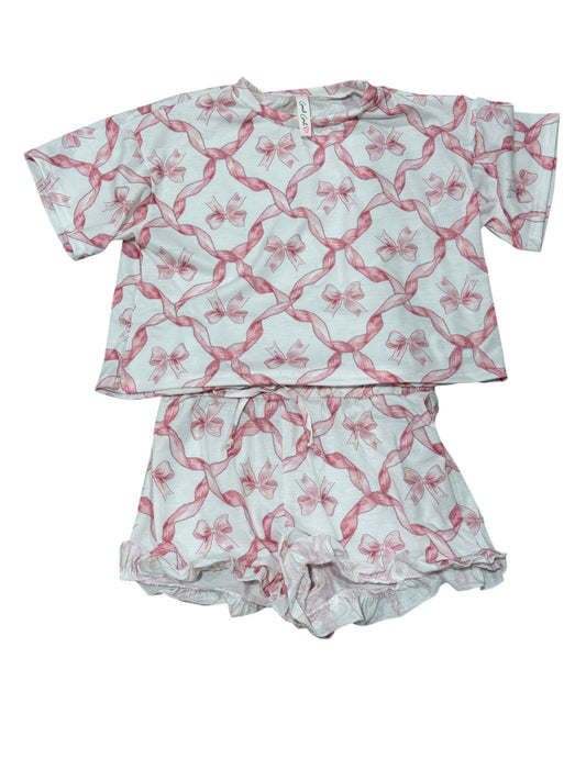 Good Girl Ribbon Print Short Set