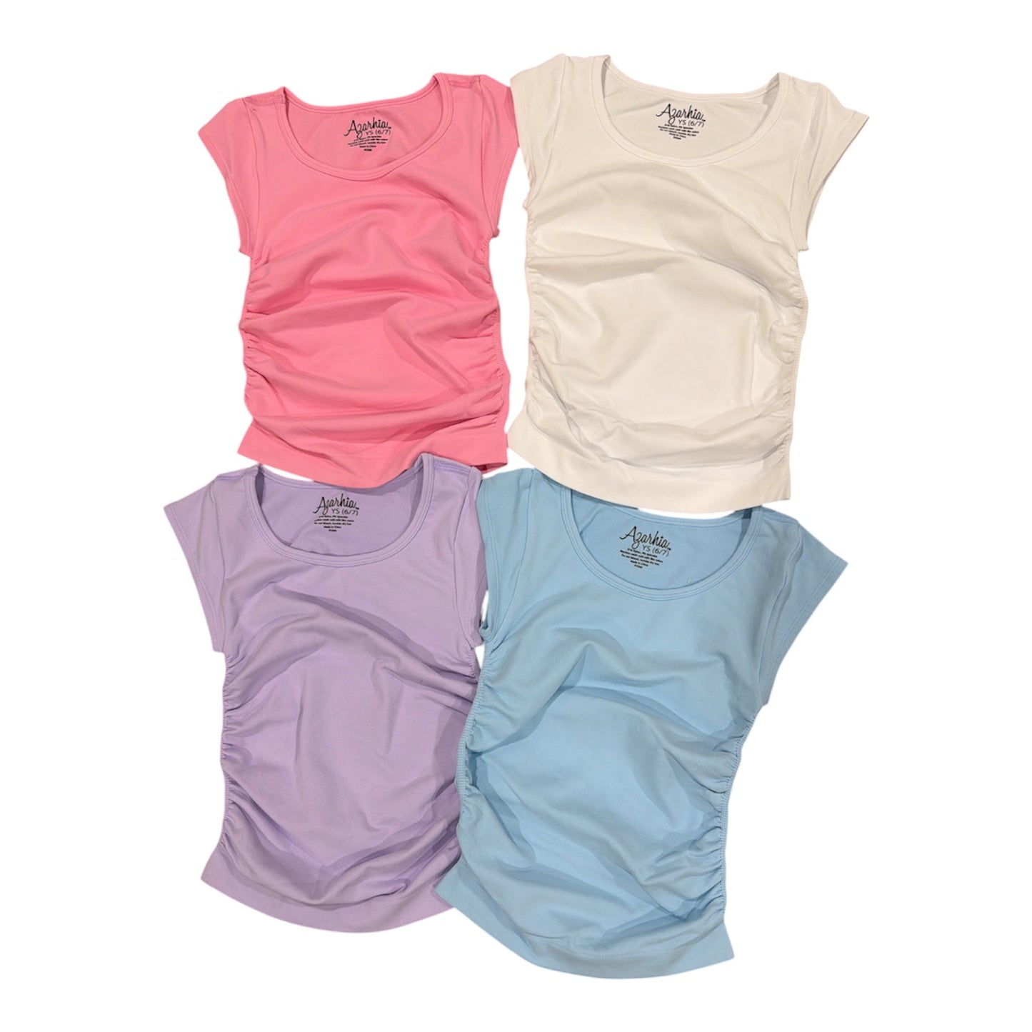Azarhia Ruched Top - Lt Blue