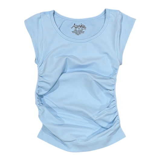 Azarhia Ruched Top - Lt Blue
