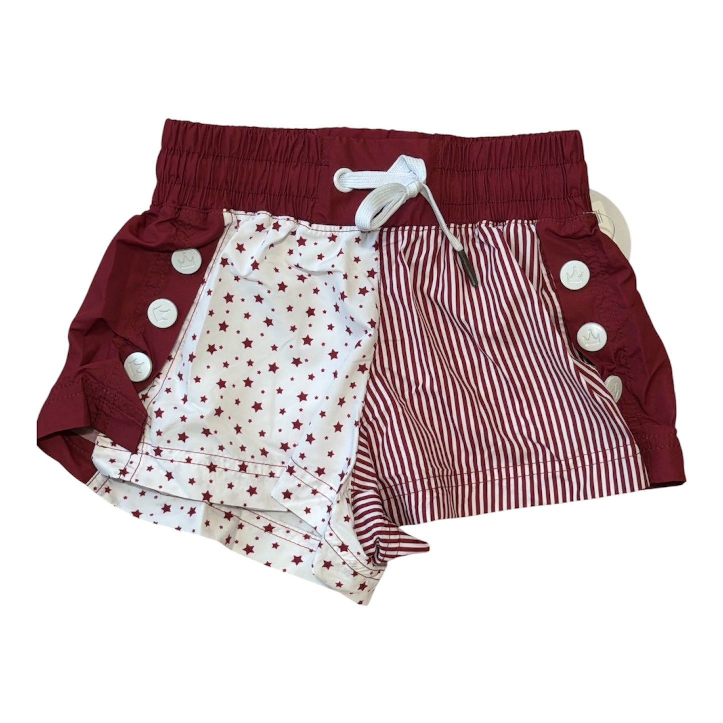 Azarhia Stars & Stripes GD Color Block Short - Maroon