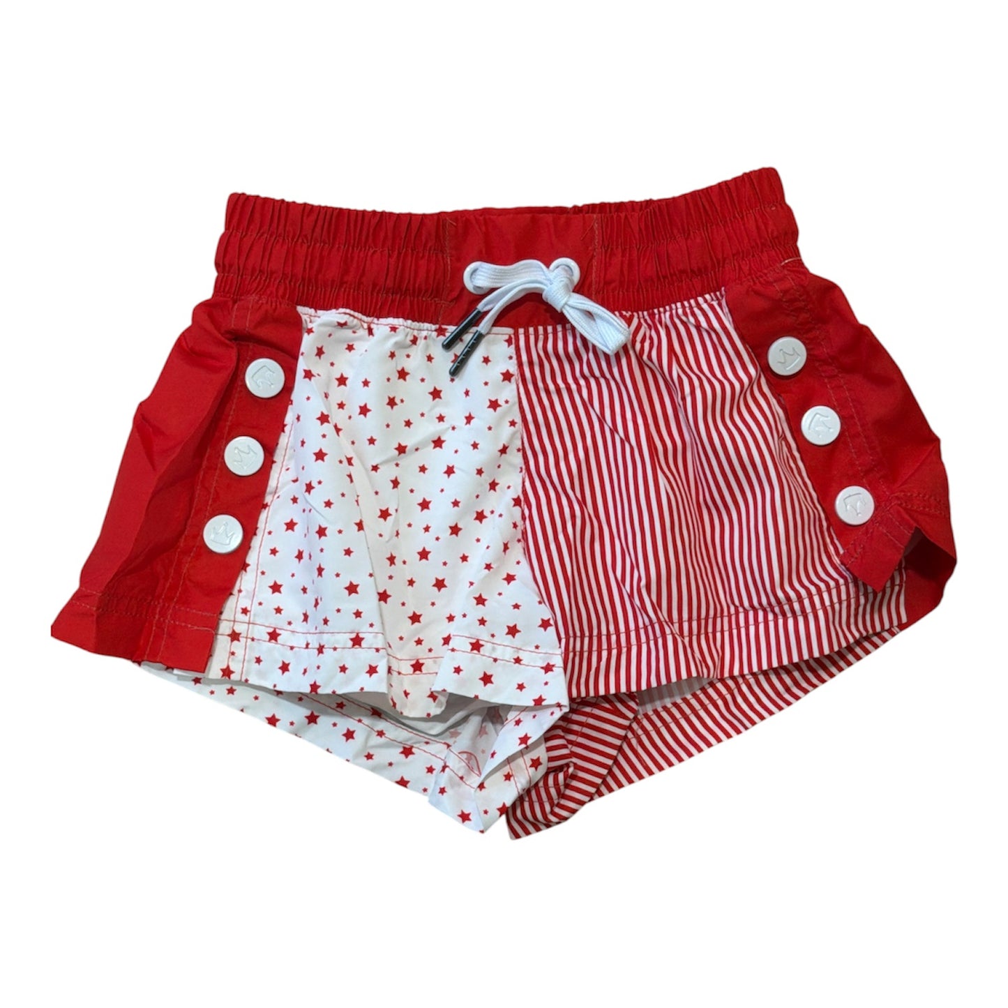 Azarhia Stars & Stripes GD Color Block Short - Red