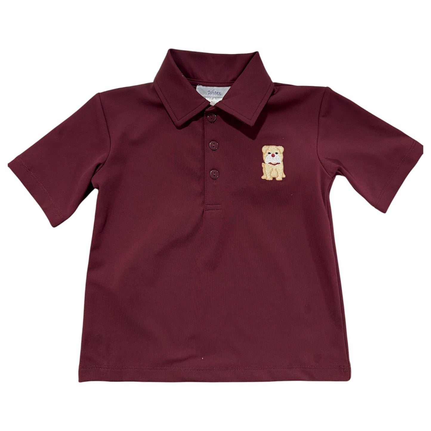 Ishtex Maroon Bulldog Polo Shirt