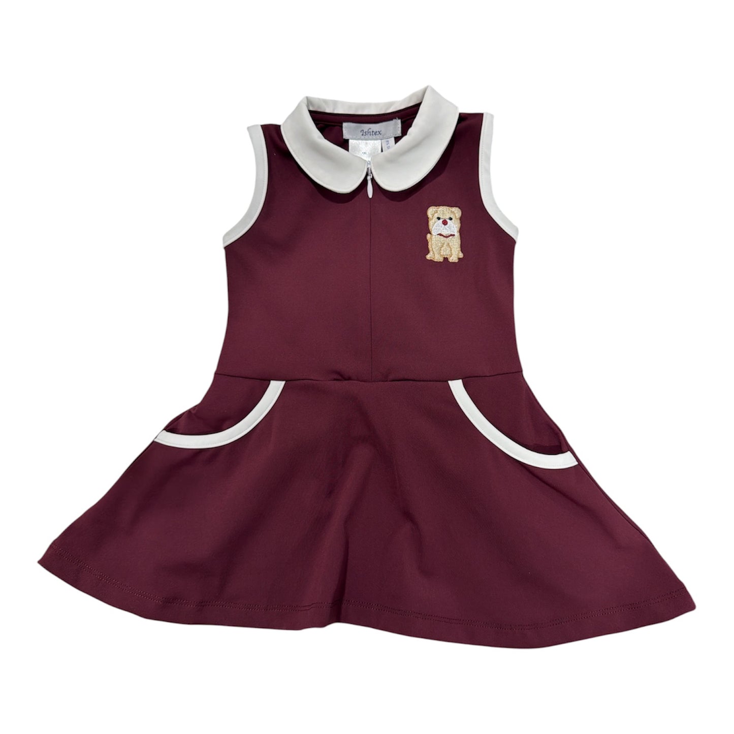 Ishtex Maroon Bulldog Dress