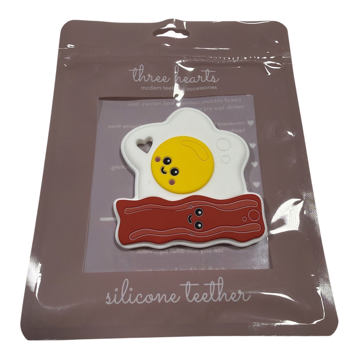 EGGS & BACON SILICONE TEETHER