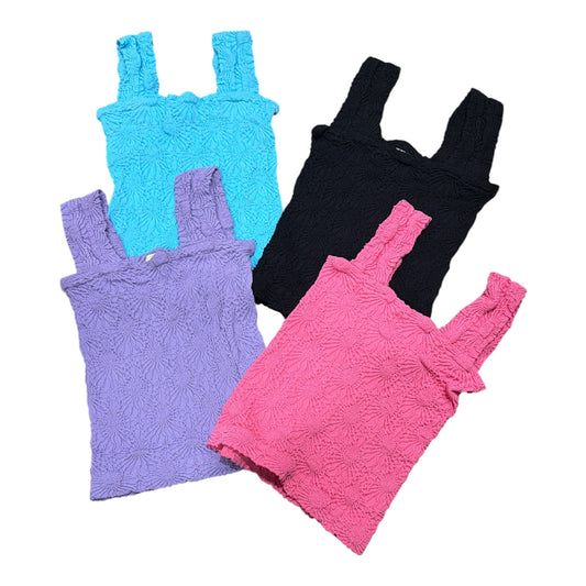 Suzette Collection Smocking Lace Tank