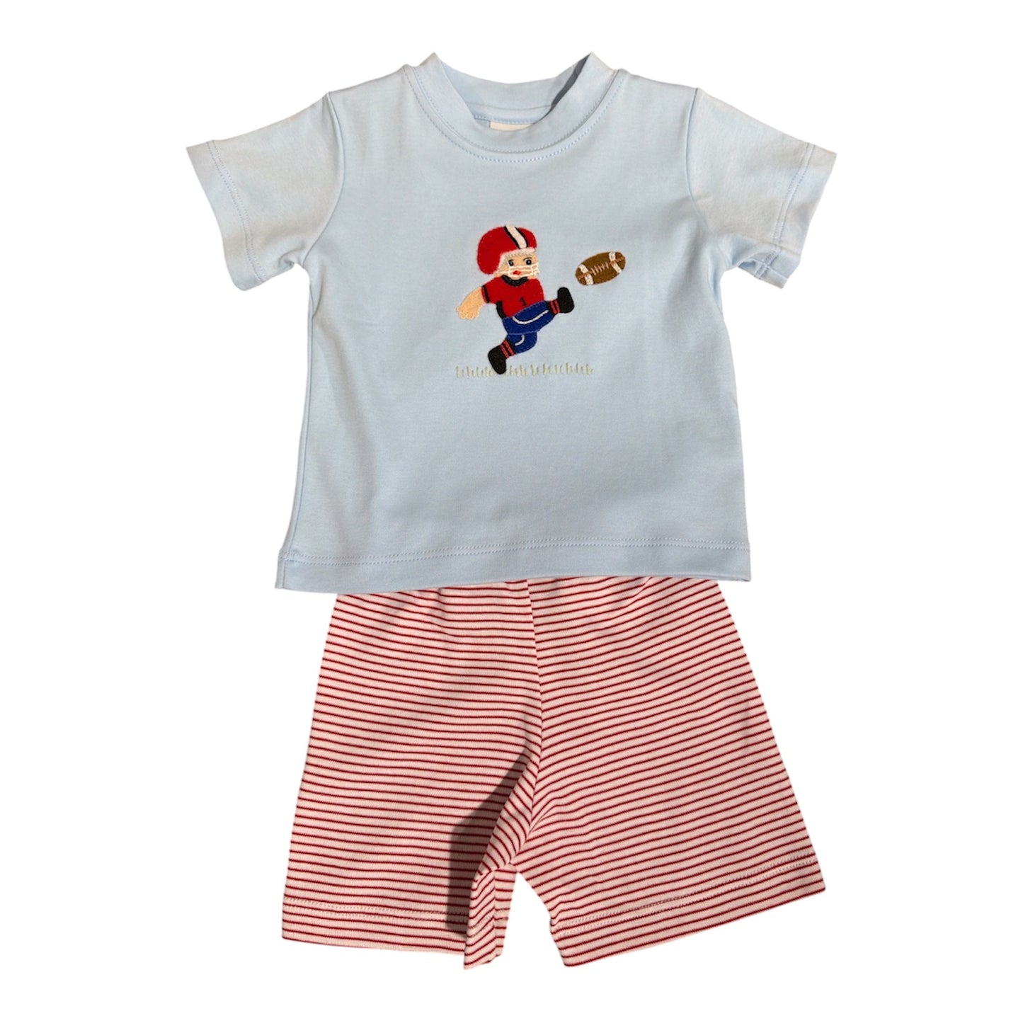 Squiggles Football Kicker Short Set - Blue