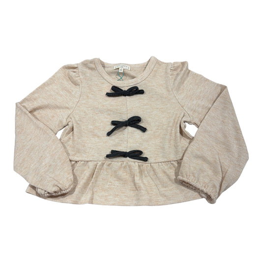 Hayden Girl Contrast Bow Detail Knit Peplum Top