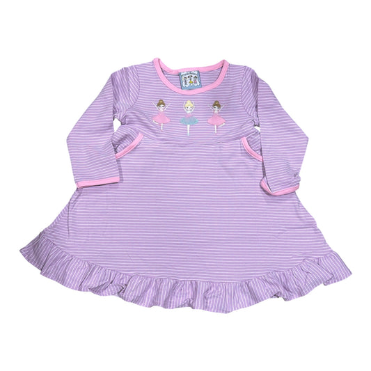 Three Sisters Ballerina Applique LS Dress
