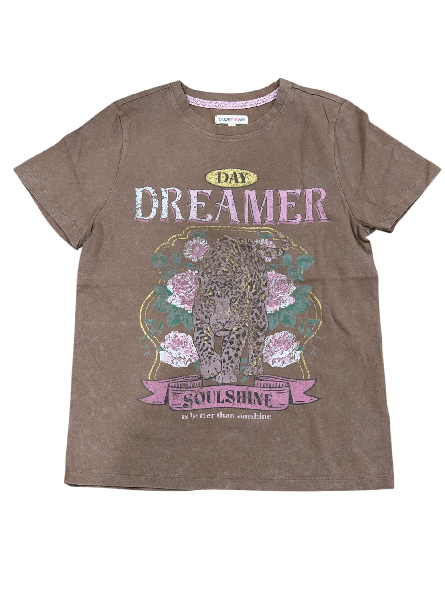 Paper Flower Day Dreamer Distressed Graphic Tee