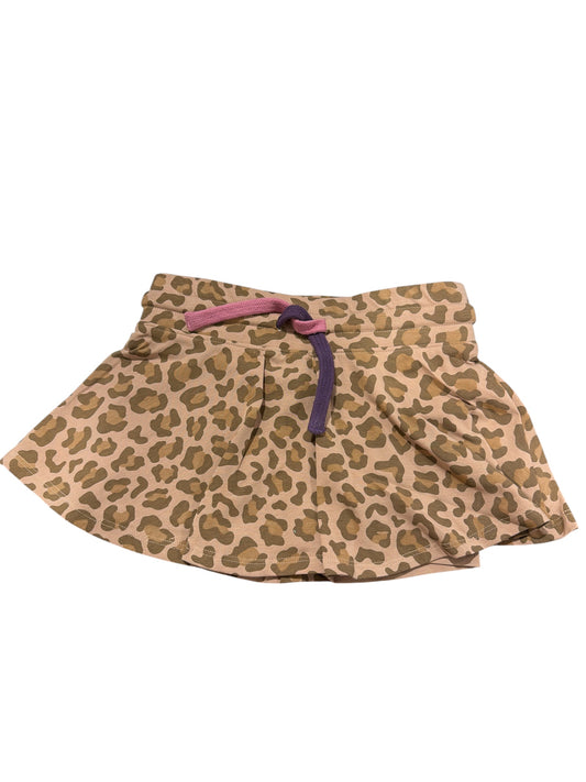 Paper Flower Animal Print Skirt