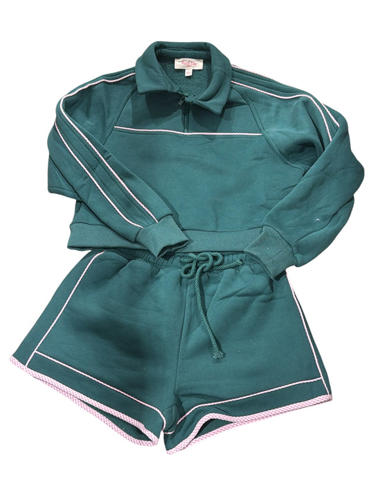 Peach Love Two Piece Set - Hunter Green