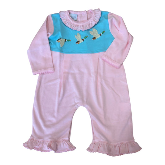 Squiggles Duck Dynasty Overall w/Ruffle Neck