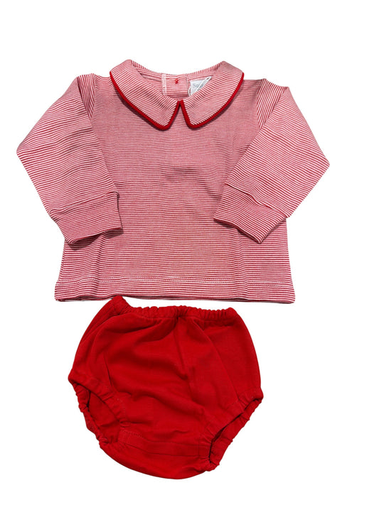 Squiggles LS Collared Shirt Diaper Set - Boys