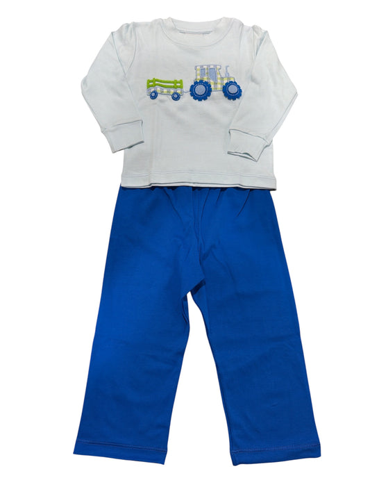 Squiggles Farm Tour Blue Pant Set