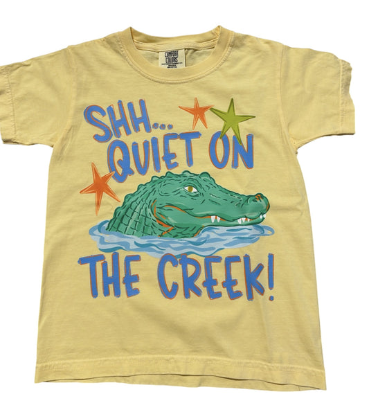Printed Cotton SHH..... Quiet on the Creek Tee - Boy