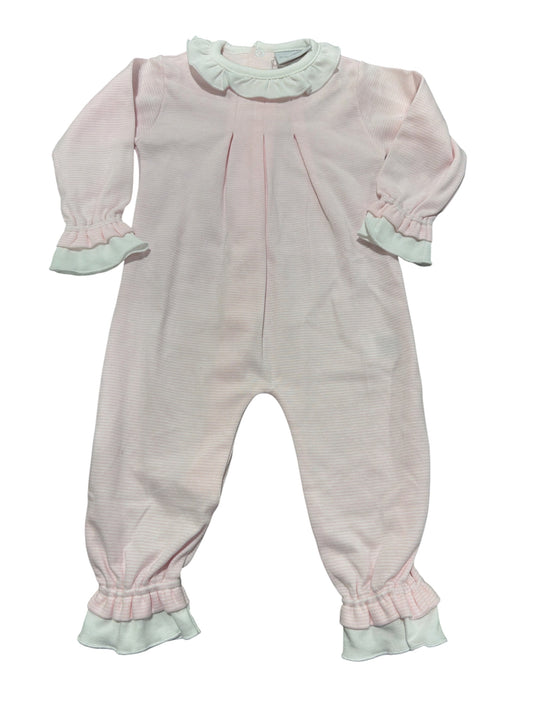 Squiggles Coverall with Ruffle Neck - Pink