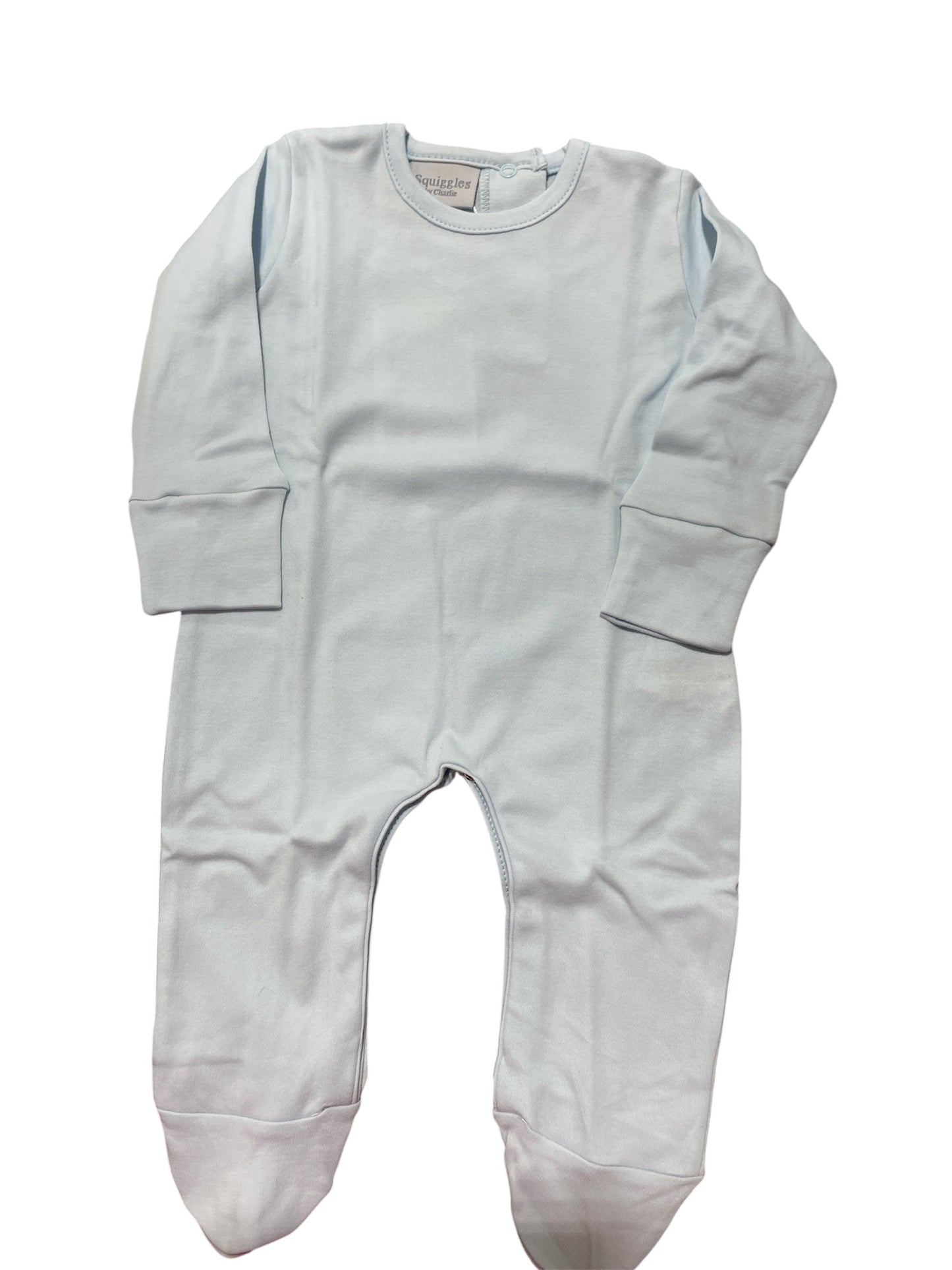 Squiggles Light Blue Footed Sleeper - 0/3M
