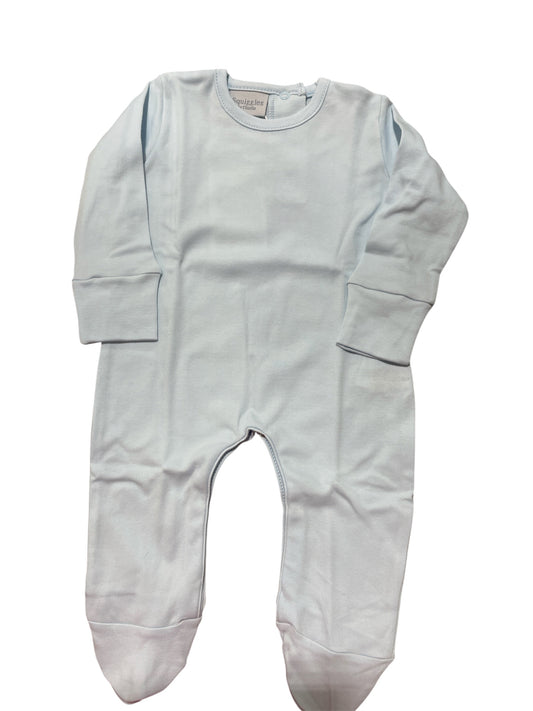 Squiggles Light Blue Footed Sleeper - 0/3M