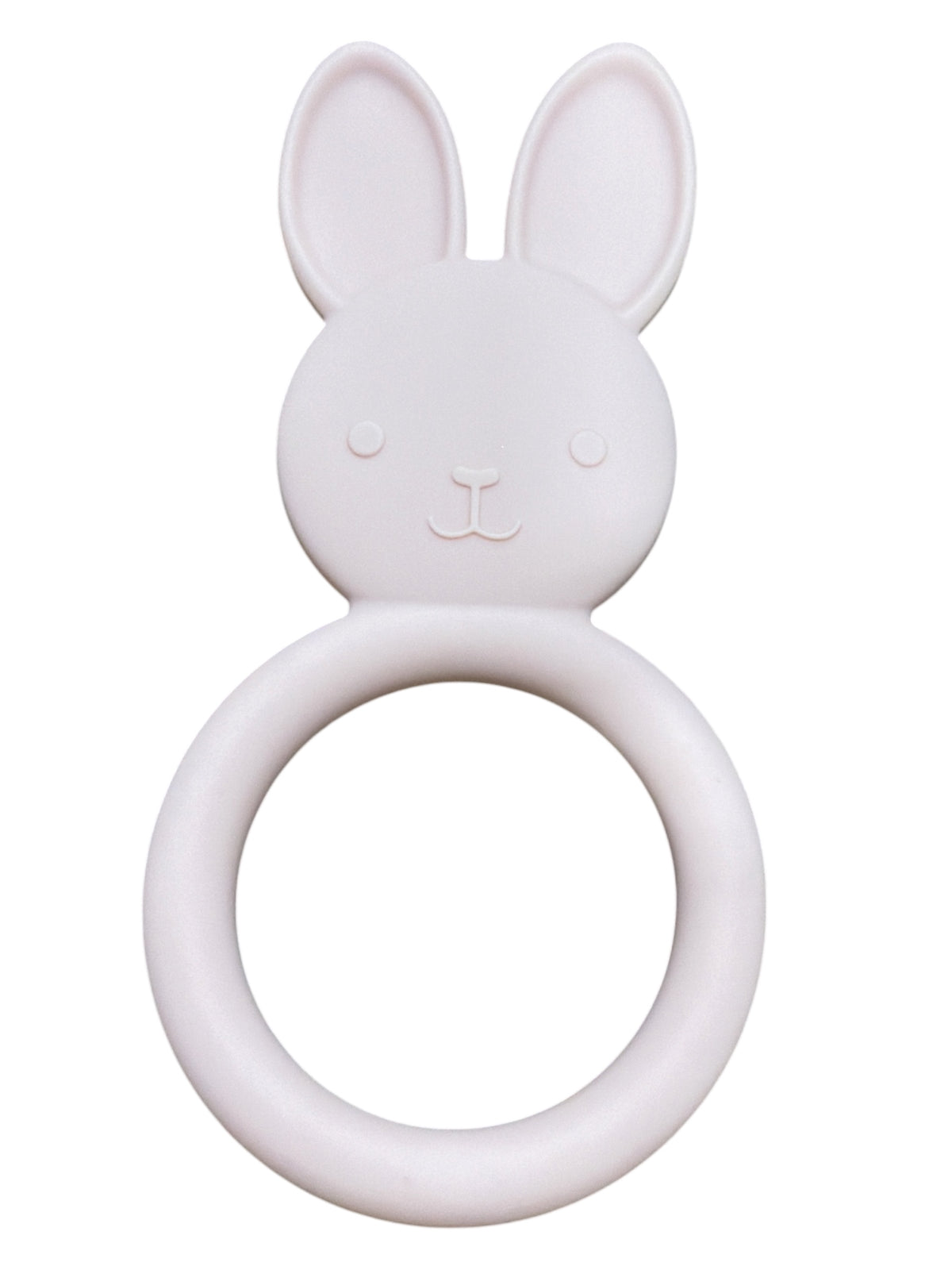 Three Hearts All Silicone Bunny Teething Ring