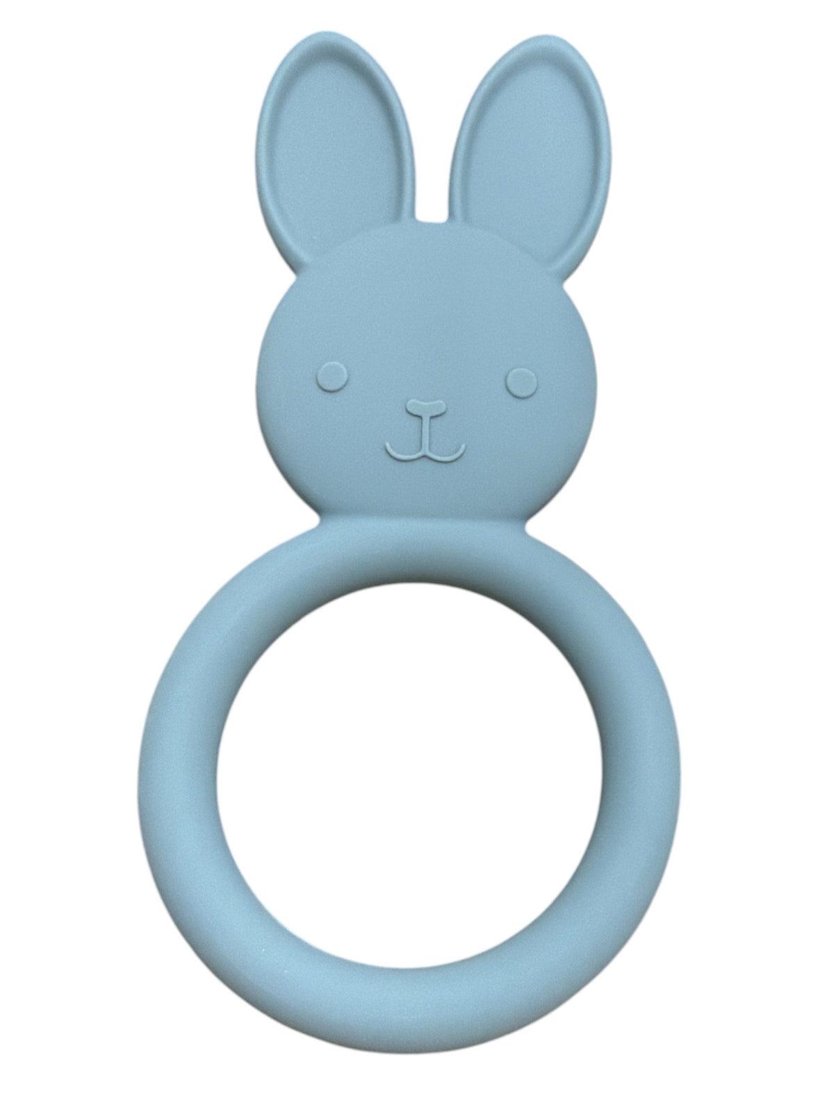 Three Hearts All Silicone Bunny Teething Ring