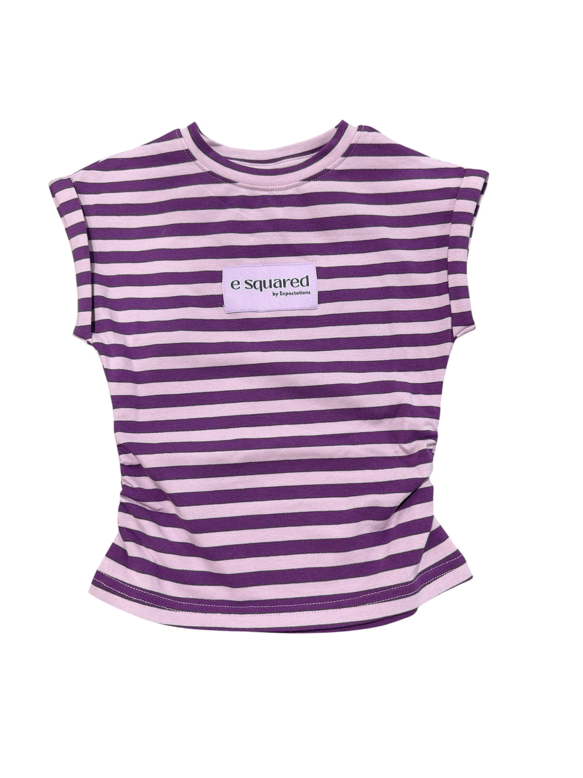 E Squared Striped Cap Sleeve Top - Fancy Nancy
