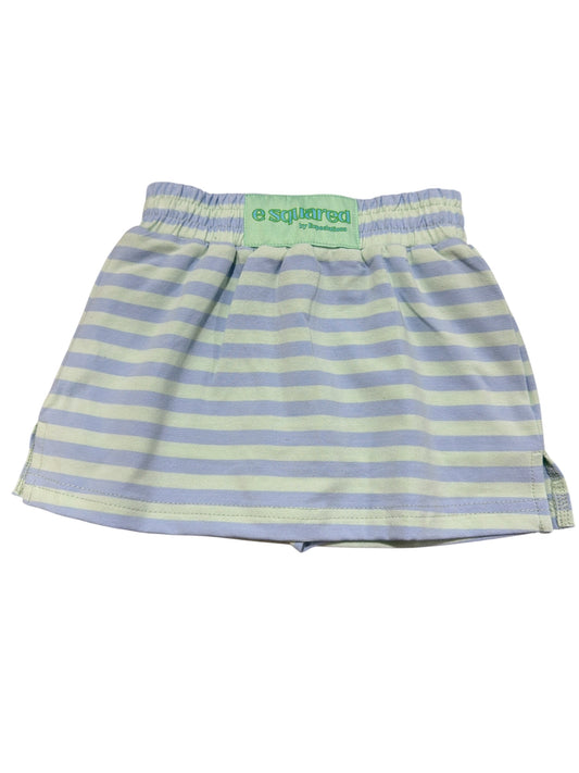 E Squared Striped Skort - Blue Lagoon