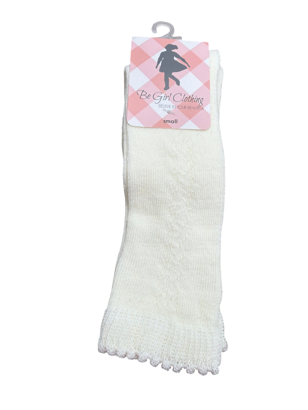 Be Girl Pointelle Knee Socks - Ivory