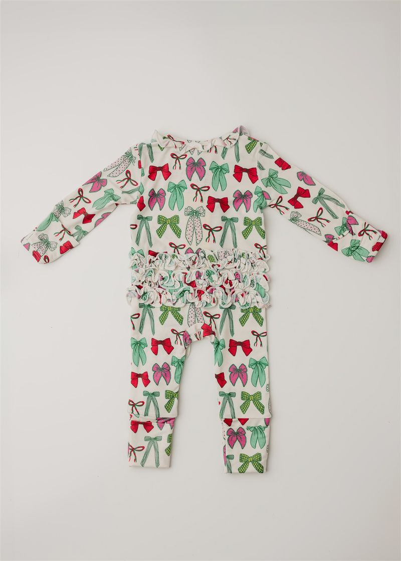 RR Holly Jolly Bows Footie