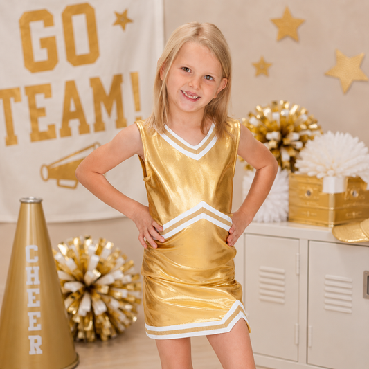Azarhia Shimmer Cheer Suit - Gold
