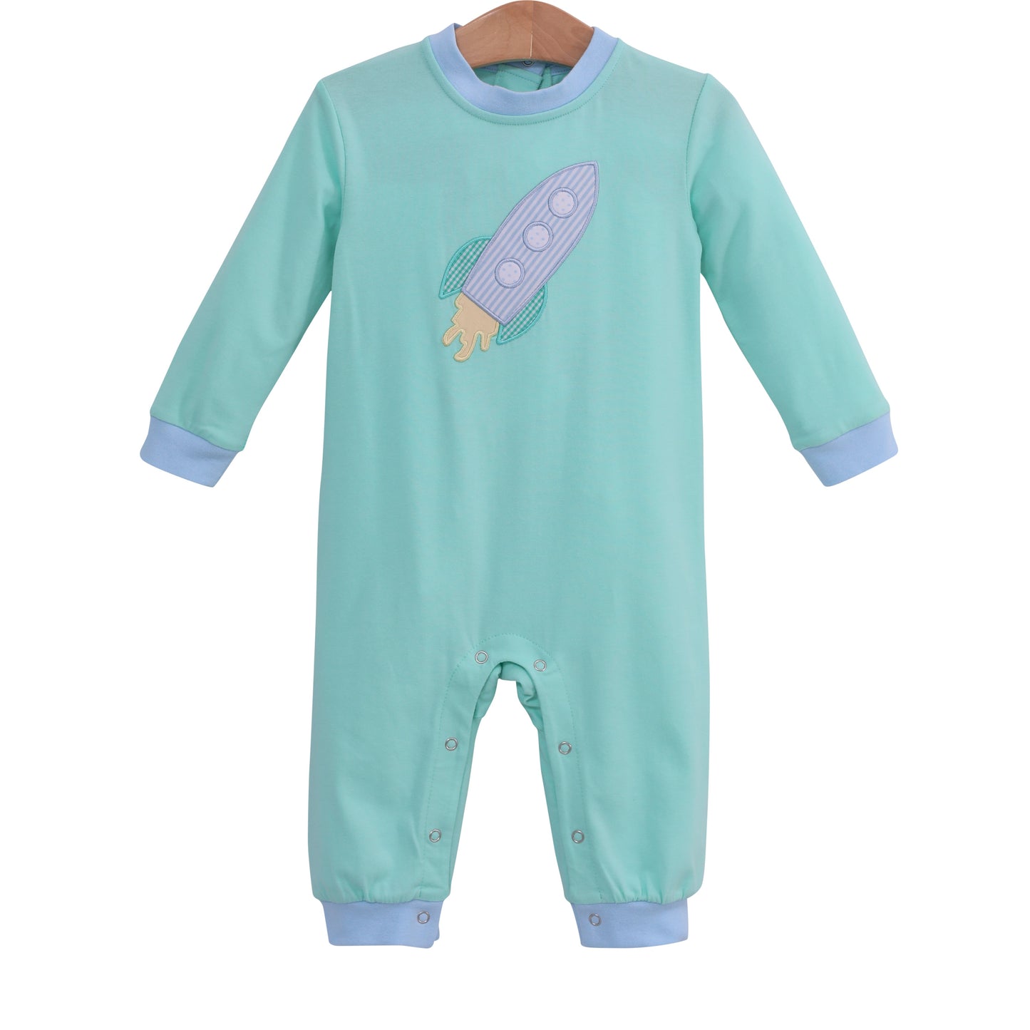 TSK Rocket Ship Applique Romper