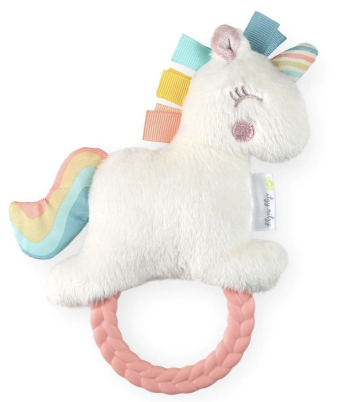 Ritzy Plush Rattle Pal with Teether- Unicorn