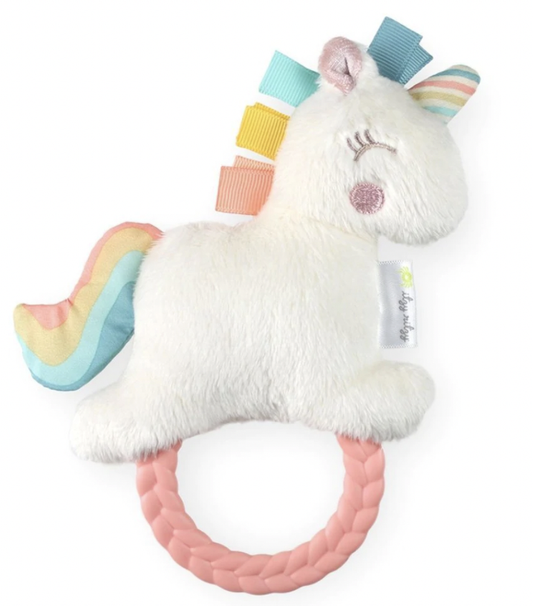 Ritzy Plush Rattle Pal with Teether- Unicorn