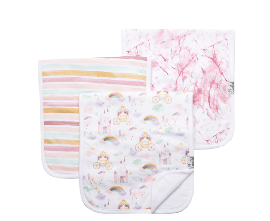 Copper Pearl 3pk Burp Cloth Set- Enchanted
