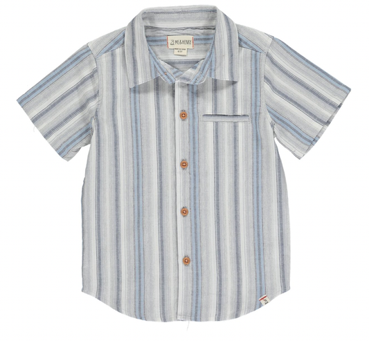 Newport Blue Striped Woven Shirt