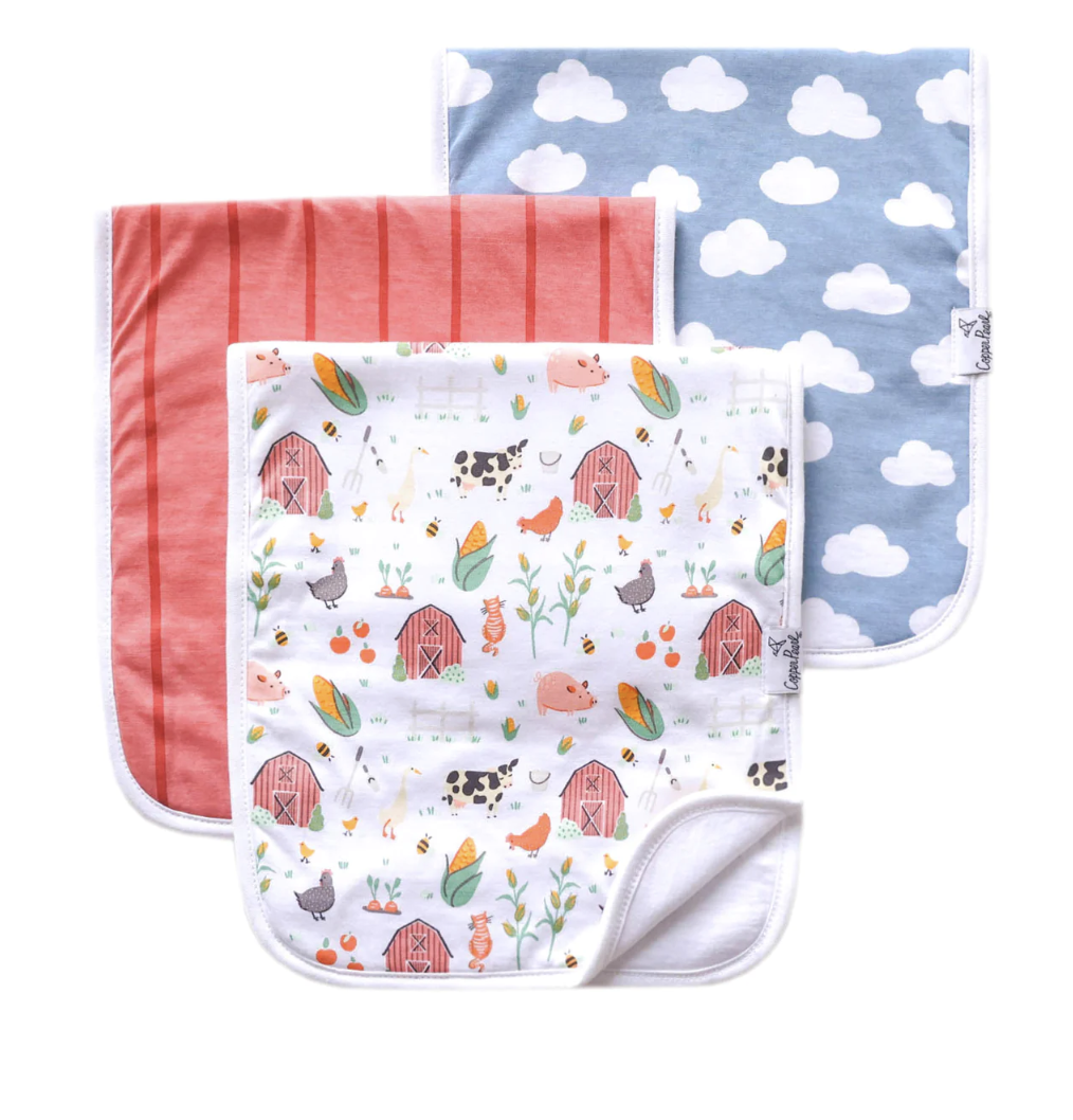 CP FarmStead Burp Cloth Set