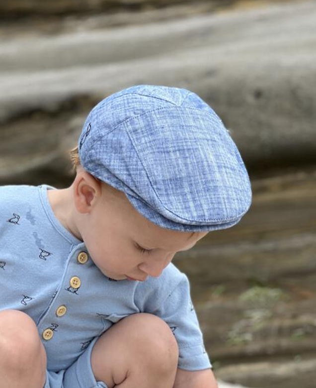 Chap Blue Heathered Woven Cap