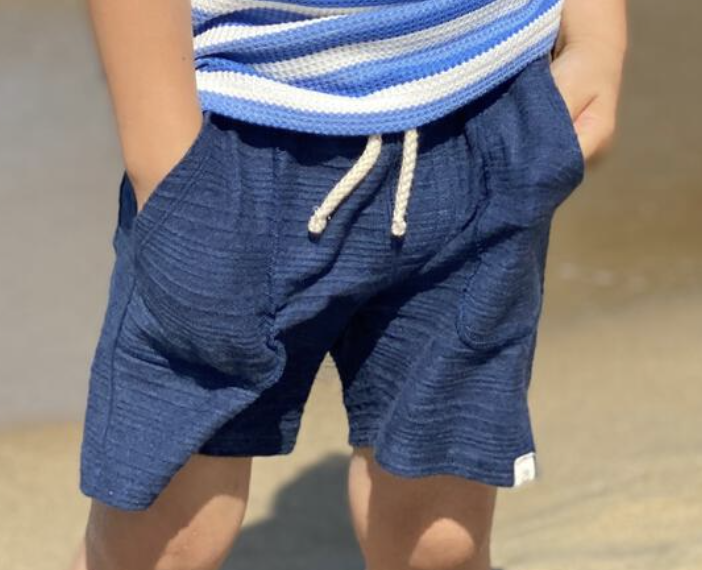 Peter Navy Ribbed Shorts