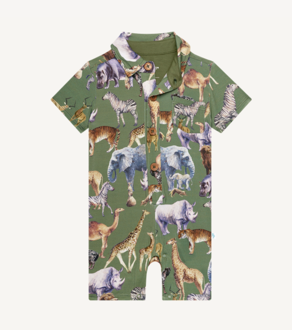 Posh Safari Henley Romper