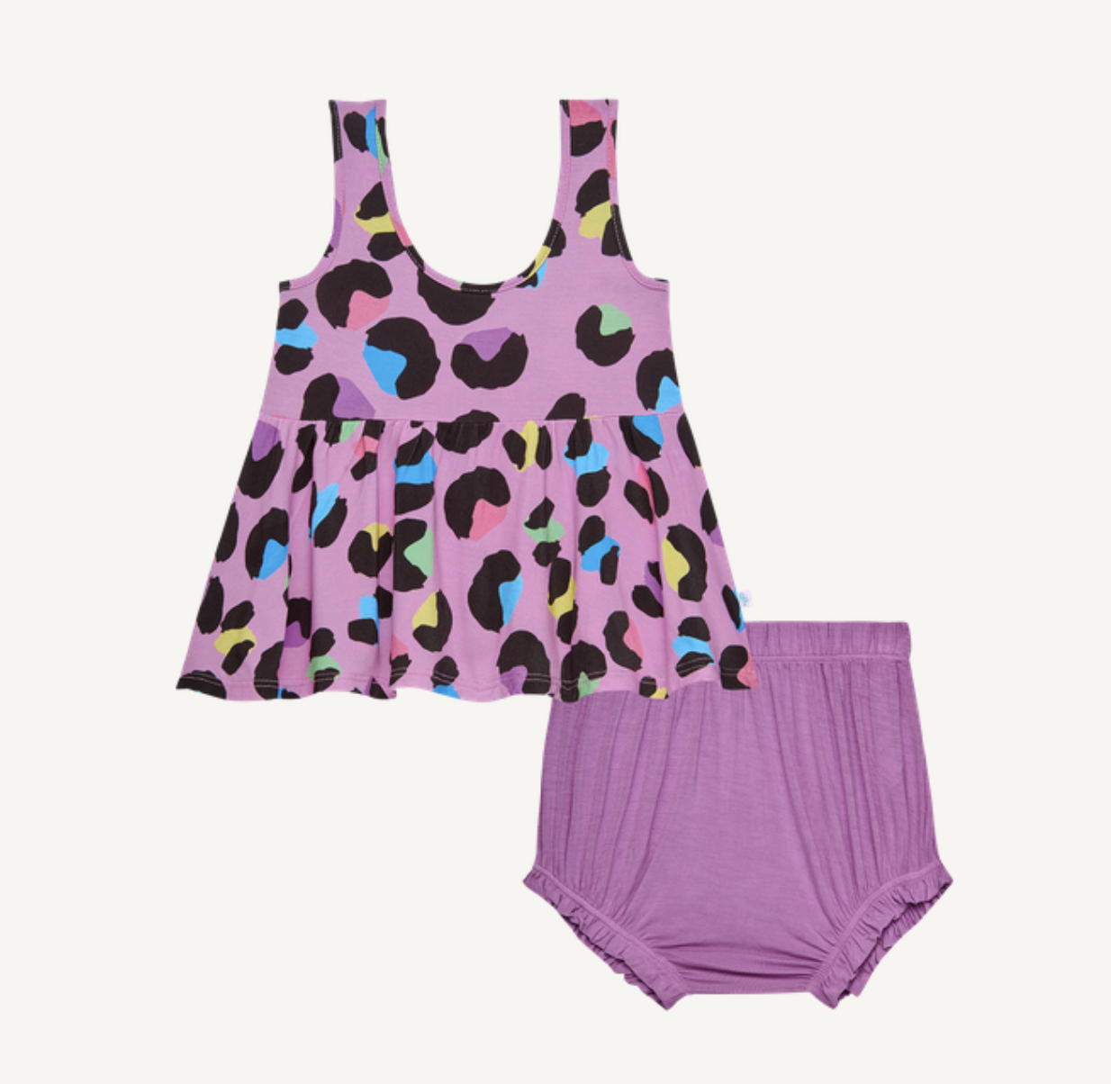 Electric Leopard Peplum/Bloomer Set