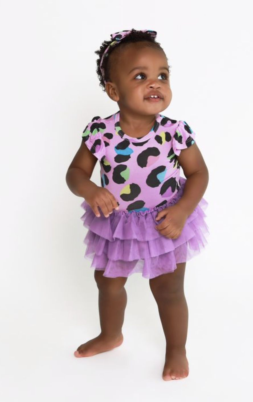 Electric Leopard Tulle Skirt Bodysuit