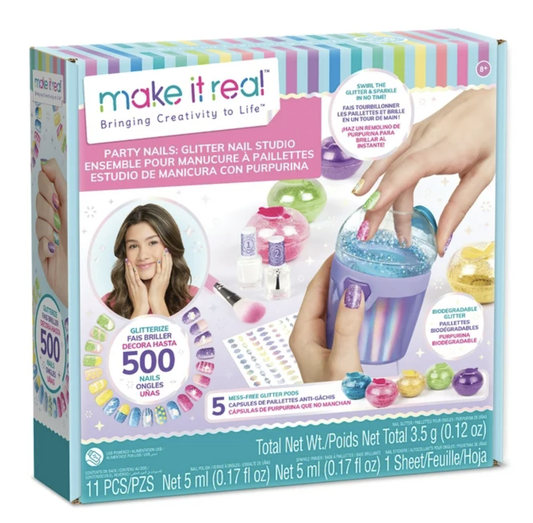 Make It Real Party Nails: Glitter Nail Studio