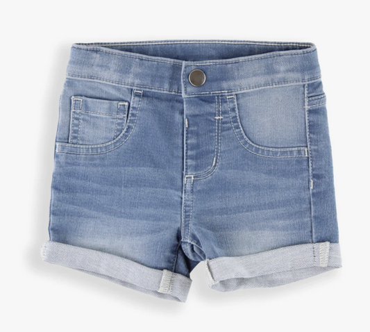 RB Light Wash Denim Girls Stretch Shorts