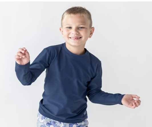 RB Navy Long Sleeve Rash Guard