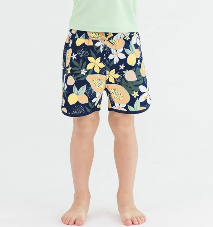 RB Into the Tropics Dolphin Hem Swim Trunks