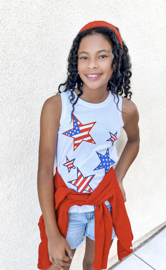 American Flag Stars Graphic Tank
