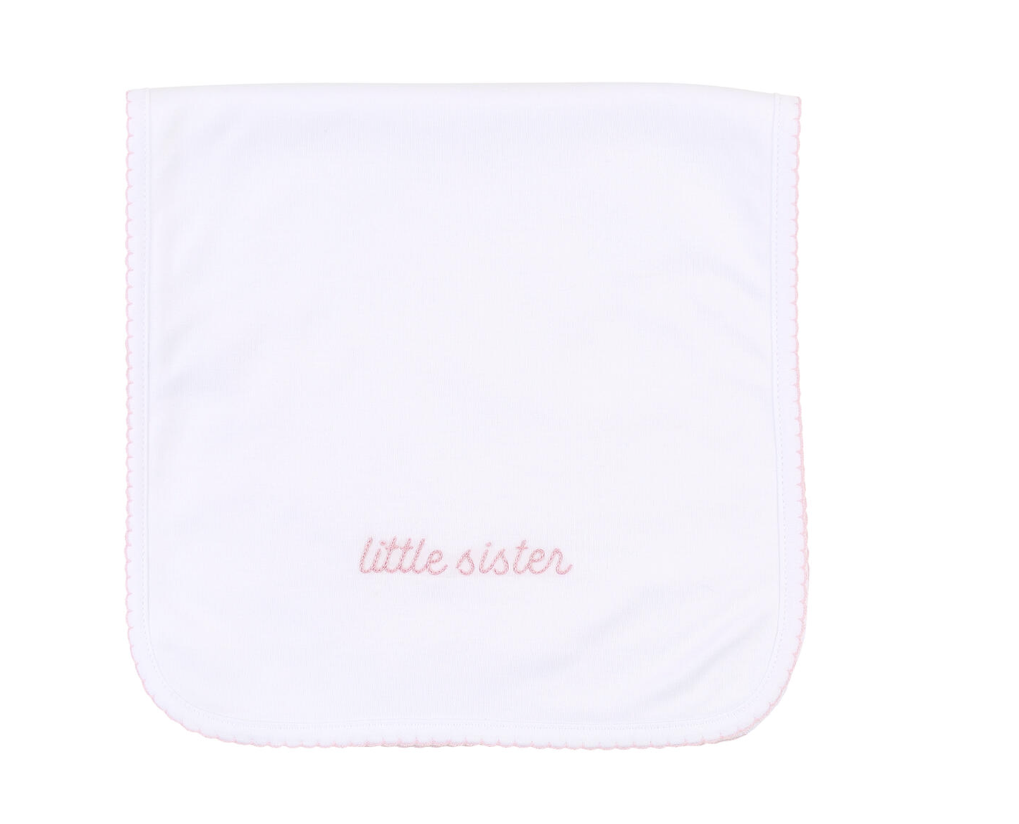 Little Sister Emb Burp Cloth