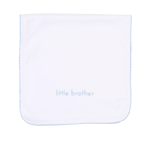 Little Brother Emb Burp Cloth