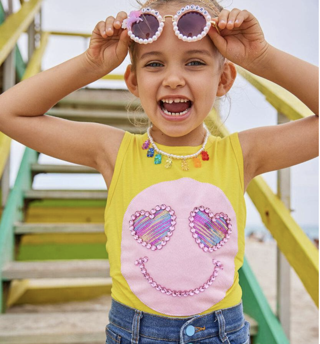 Lola & the Boys Sunshine Emoji Tank