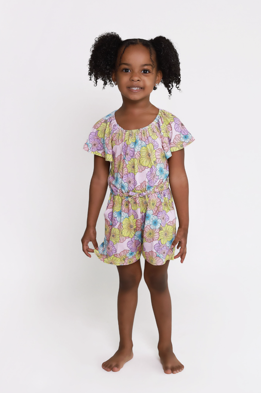 Posh Peanut Kourtney Flutter Sleeve Romper