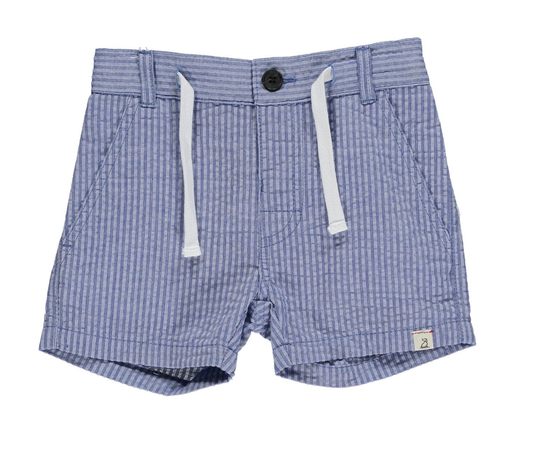 Crew Navy Seersucker Shorts